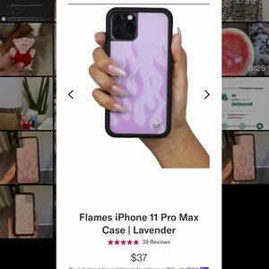 Wildflower Flames iPhone 11 Pro Max Case, Lavender
